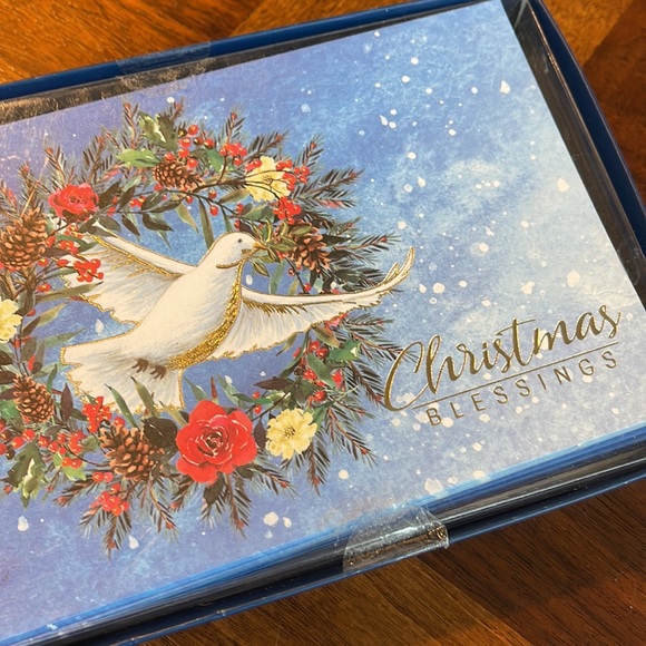 UNOPENED BOXED HOLIDAY CARDS - SET OF 15 CARDS & ENVELOPES "CHRISTMAS BLESSINGS" - Picture 6 of 8